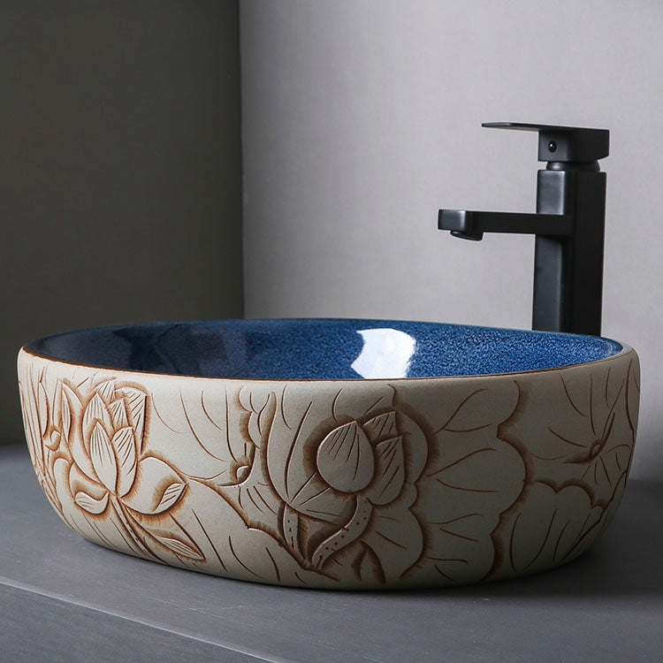 Porcelain Trough Bathroom Sink Modern Circular Trough Bathroom Sink