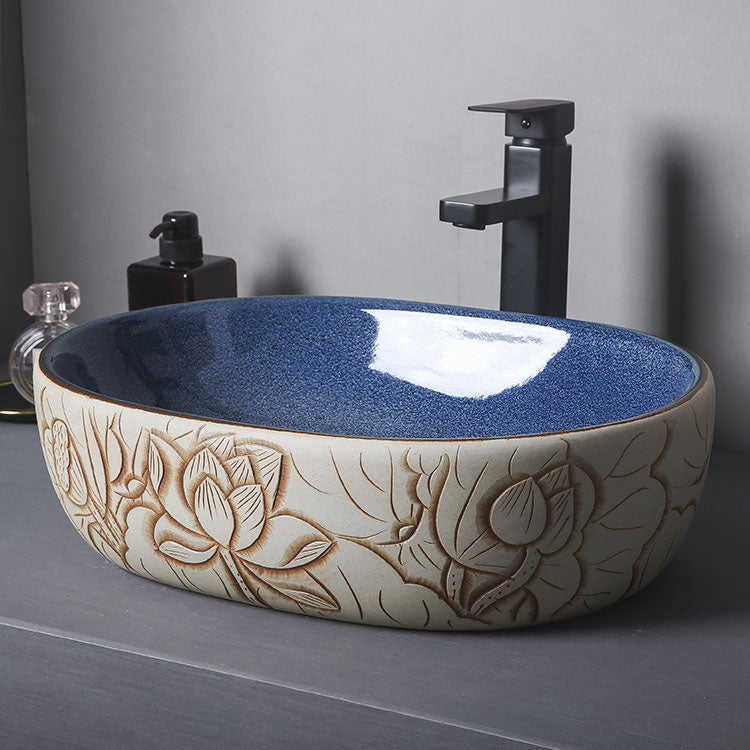 Porcelain Trough Bathroom Sink Modern Circular Trough Bathroom Sink