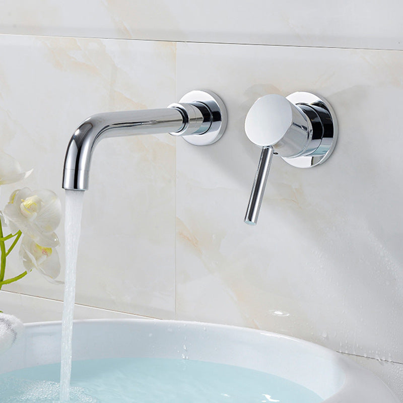 Industrial Wall Mounted Bathroom Faucet 2 Hole Swivel Spout Vessel Faucet