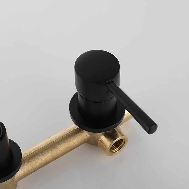 Industrial Wall Mounted Bathroom Faucet 2 Hole Swivel Spout Vessel Faucet