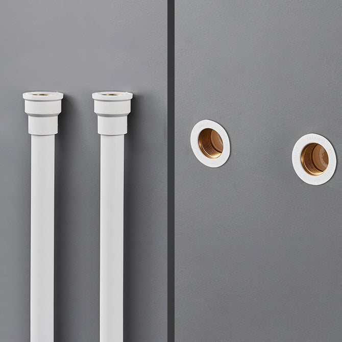 Contemporary Wall Mounted Bathroom Faucet Lever Handles 2 Hole Faucets Brass Faucet