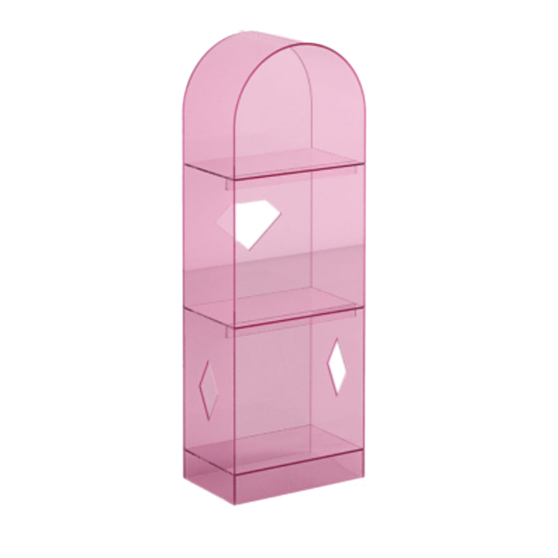 Acrylic Closed Back Bookshelf Standard Glam Bookcase with Shelves