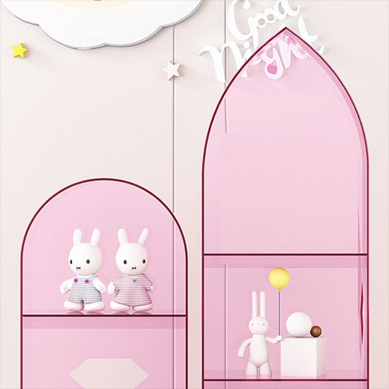 Acrylic Closed Back Bookshelf Standard Glam Bookcase with Shelves