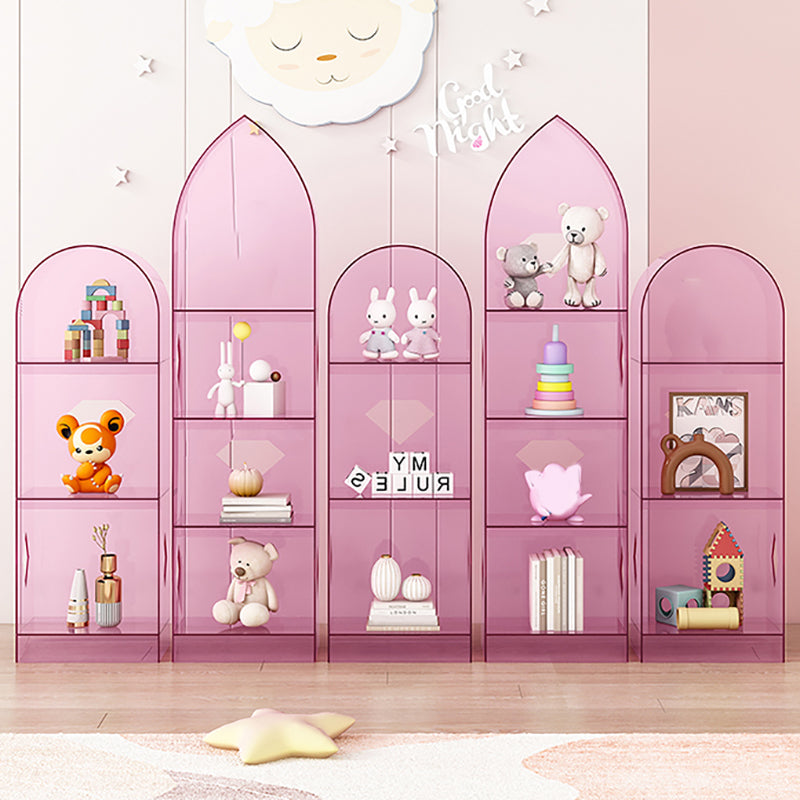 Acrylic Closed Back Bookshelf Standard Glam Bookcase with Shelves