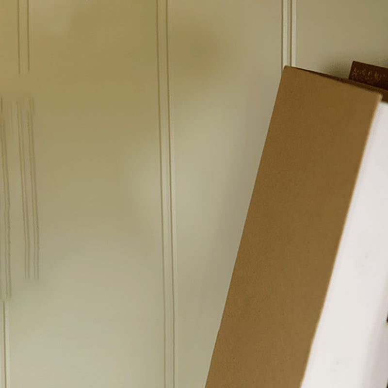 Modern Style Closed Back Book Shelf Standard Wooden Bookcase in White