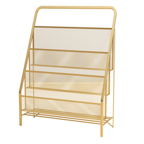 Standard Closed Back Bookshelf Metal Contemporary Bookcase with Shelves