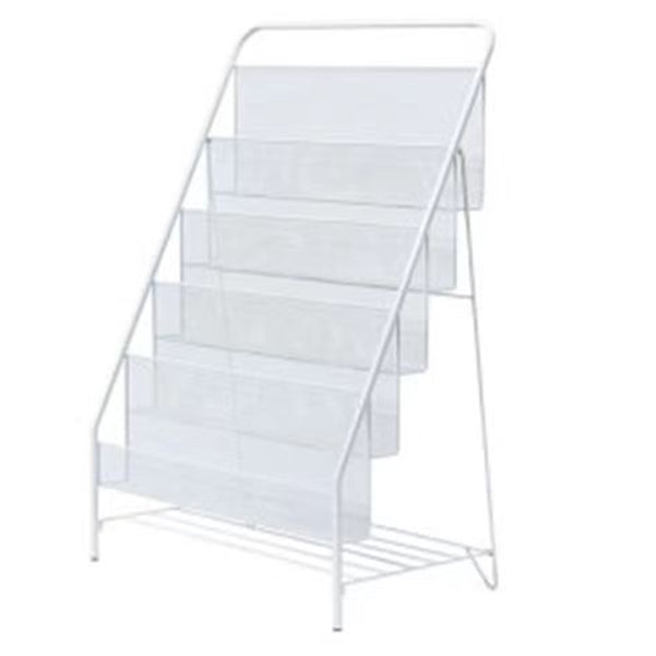 Standard Closed Back Bookshelf Metal Contemporary Bookcase with Shelves