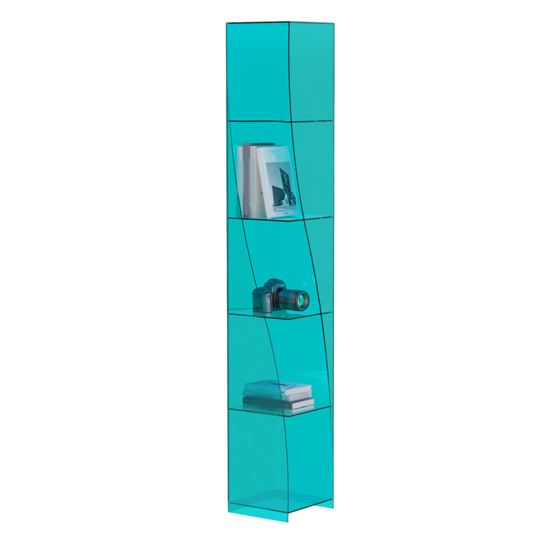 Modern Style Closed Back Bookshelf Vertical Acrylic Bookcase