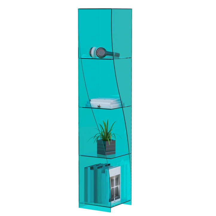 Modern Style Closed Back Bookshelf Vertical Acrylic Bookcase
