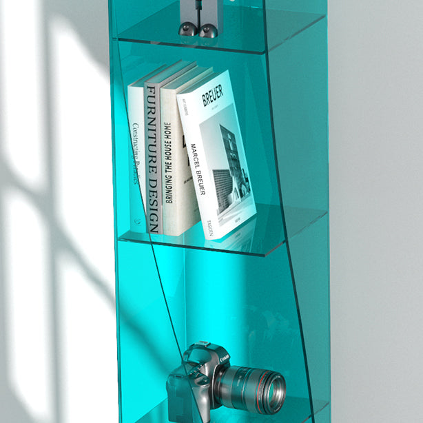 Modern Style Closed Back Bookshelf Vertical Acrylic Bookcase