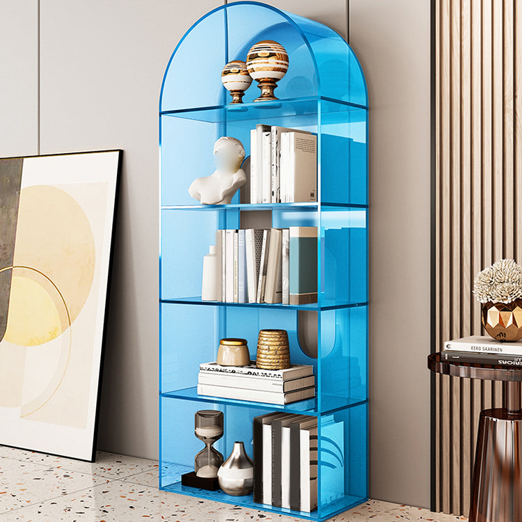 Glam Standard Acrylic Bookshelf Closed Back Bookcase with Shelves