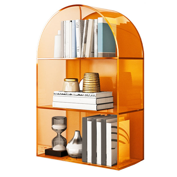 Glam Standard Acrylic Bookshelf Closed Back Bookcase with Shelves