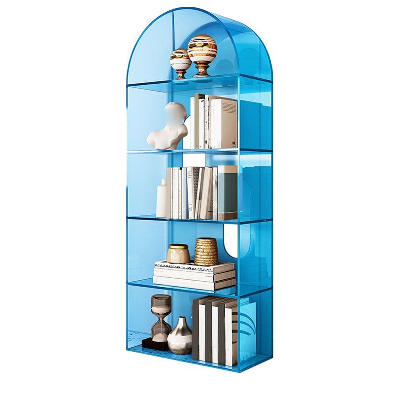 Glam Standard Acrylic Bookshelf Closed Back Bookcase with Shelves