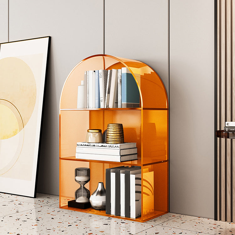 Glam Standard Acrylic Bookshelf Closed Back Bookcase with Shelves