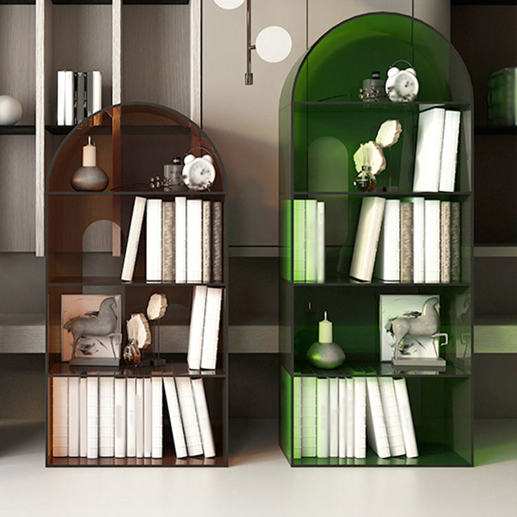 Glam Standard Acrylic Bookshelf Closed Back Bookcase with Shelves