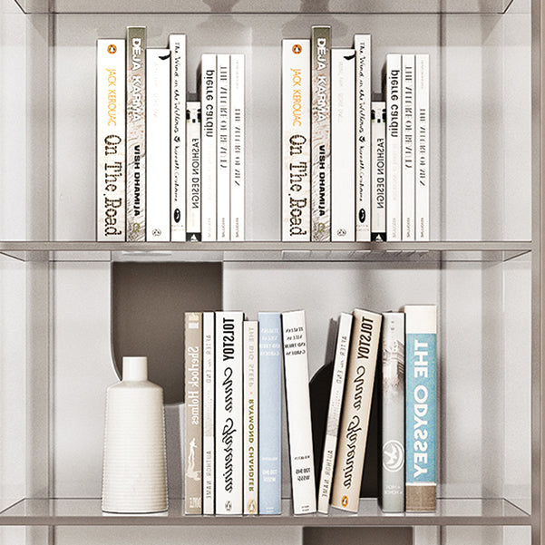 Glam Standard Acrylic Bookshelf Closed Back Bookcase with Shelves