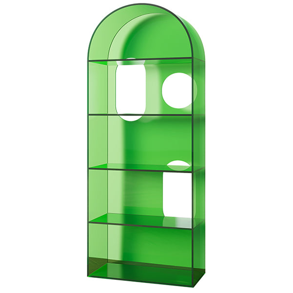 Glam Standard Acrylic Bookshelf Closed Back Bookcase with Shelves