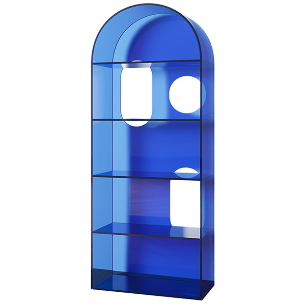 Glam Standard Acrylic Bookshelf Closed Back Bookcase with Shelves