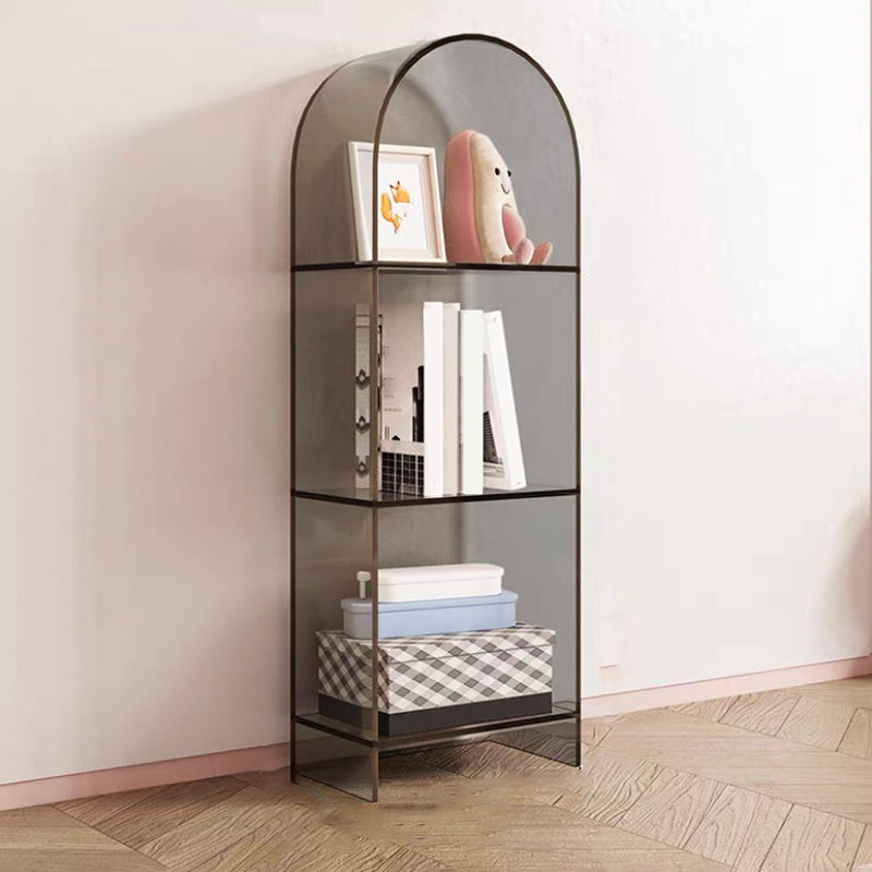 Glam Closed Back Bookshelf Standard Acrylic Bookcase with Shelves
