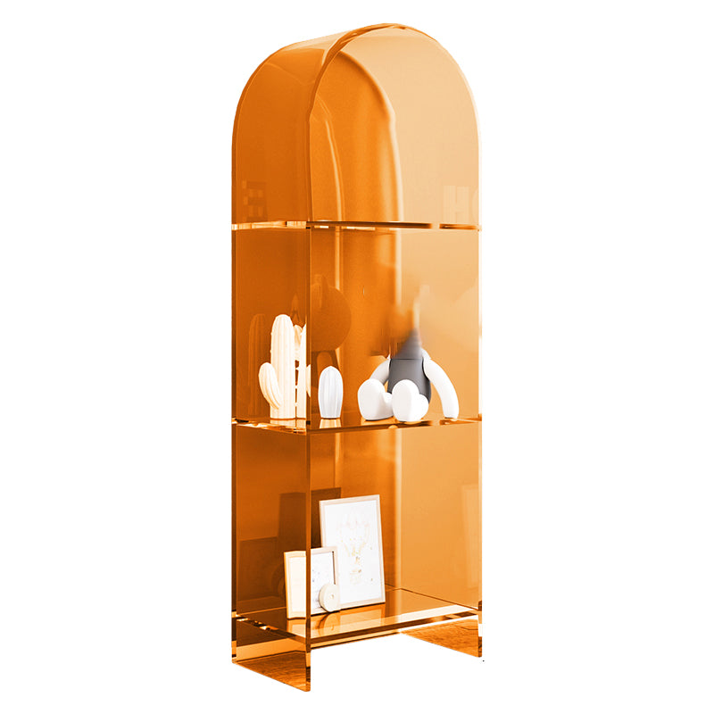 Glam Closed Back Bookshelf Standard Acrylic Bookcase with Shelves