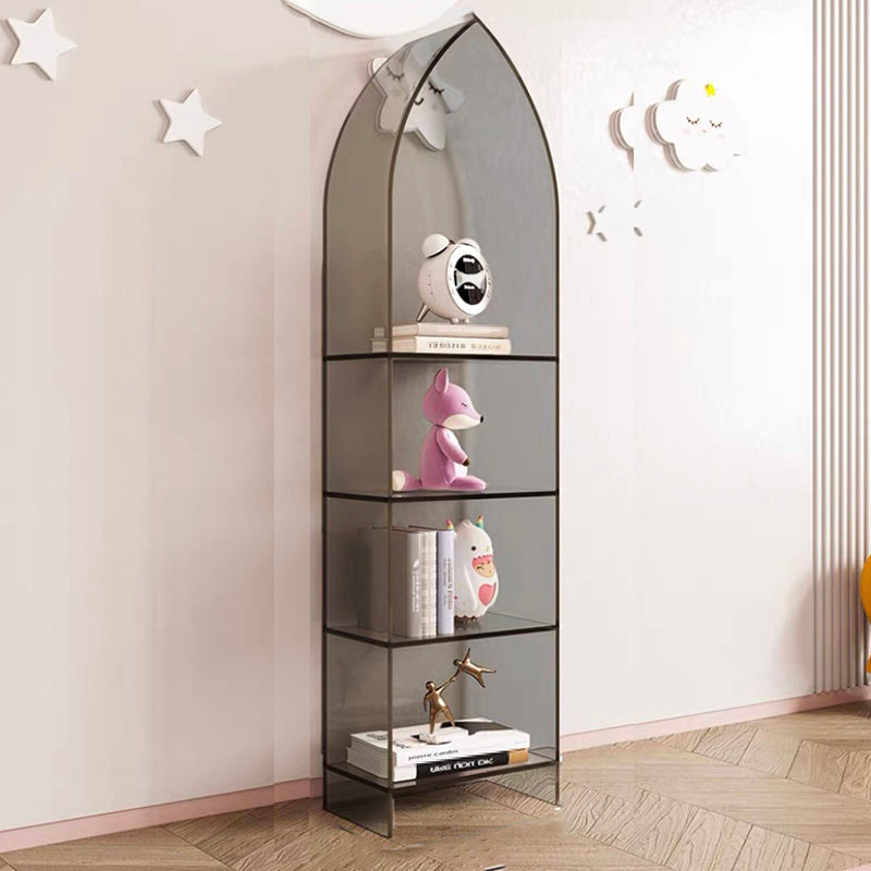 Glam Closed Back Bookshelf Standard Acrylic Bookcase with Shelves