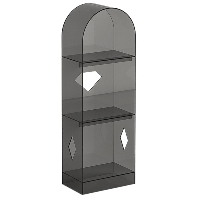 Acrylic Closed Back Bookcase Standard Glam Bookshelf with Shelves
