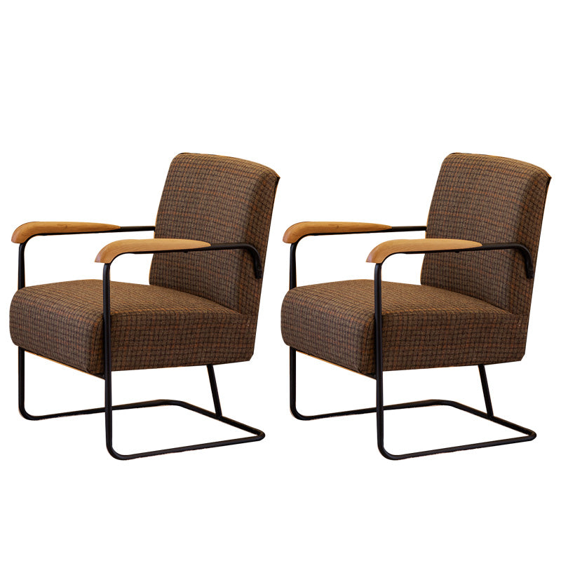 Arms Included Chair with wooden handrail 32.67" Wide Armchair for Living Room