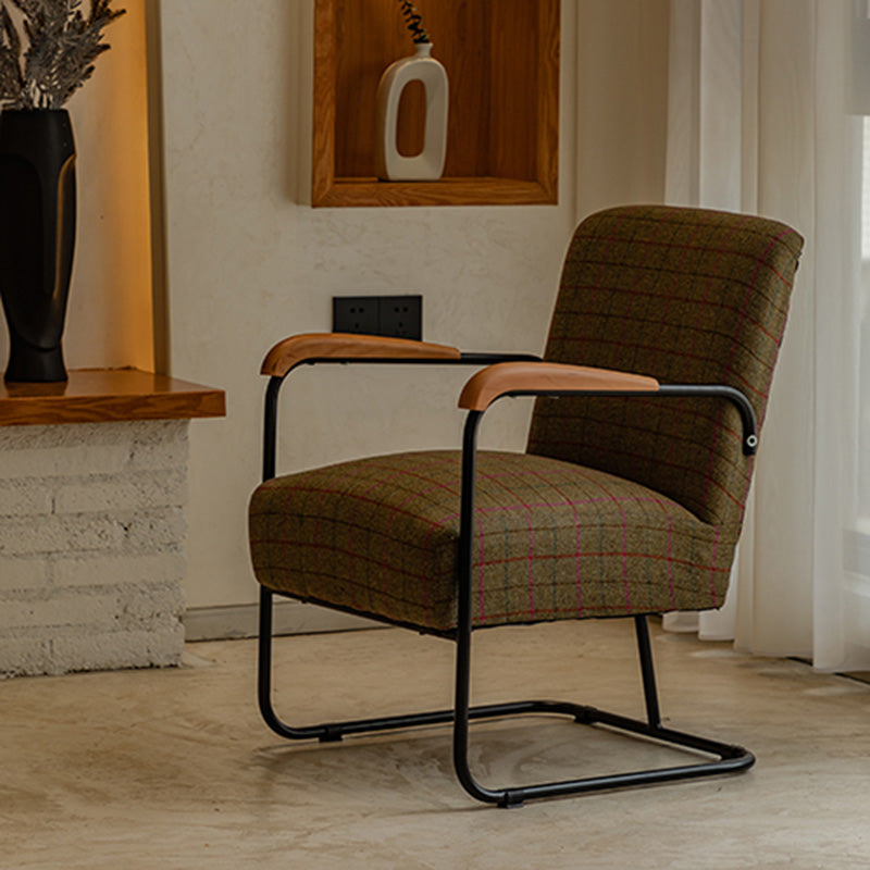 Arms Included Chair with wooden handrail 32.67" Wide Armchair for Living Room