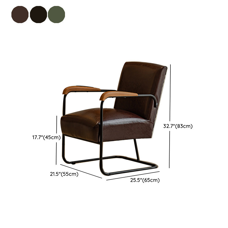 Arms Included Chair with wooden handrail 32.67" Wide Armchair for Living Room