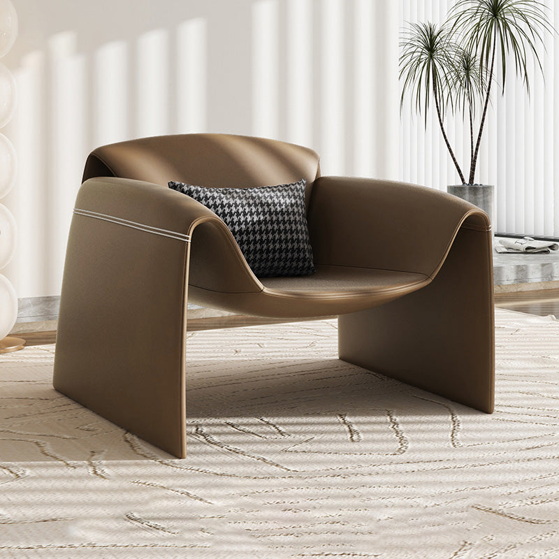 37.4" Wide Faux Leather Armchair Arms Included Chair for Living Room