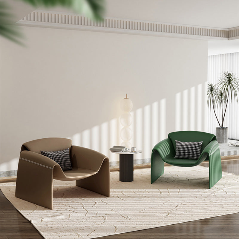 37.4" Wide Faux Leather Armchair Arms Included Chair for Living Room