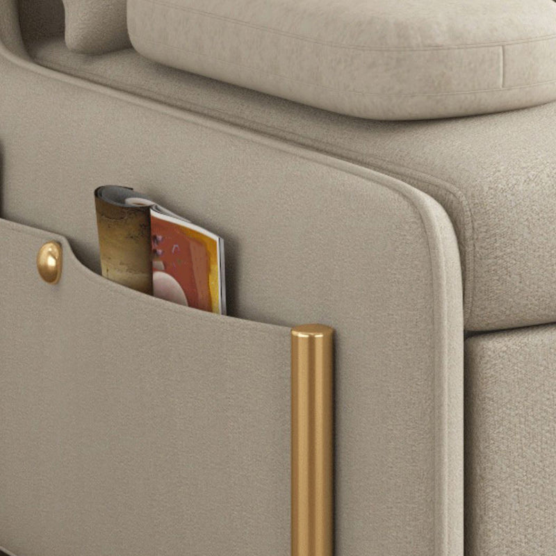 Modern Sofa Bed Twin-size Faux Leather Tufted Futon and Mattress with Storage