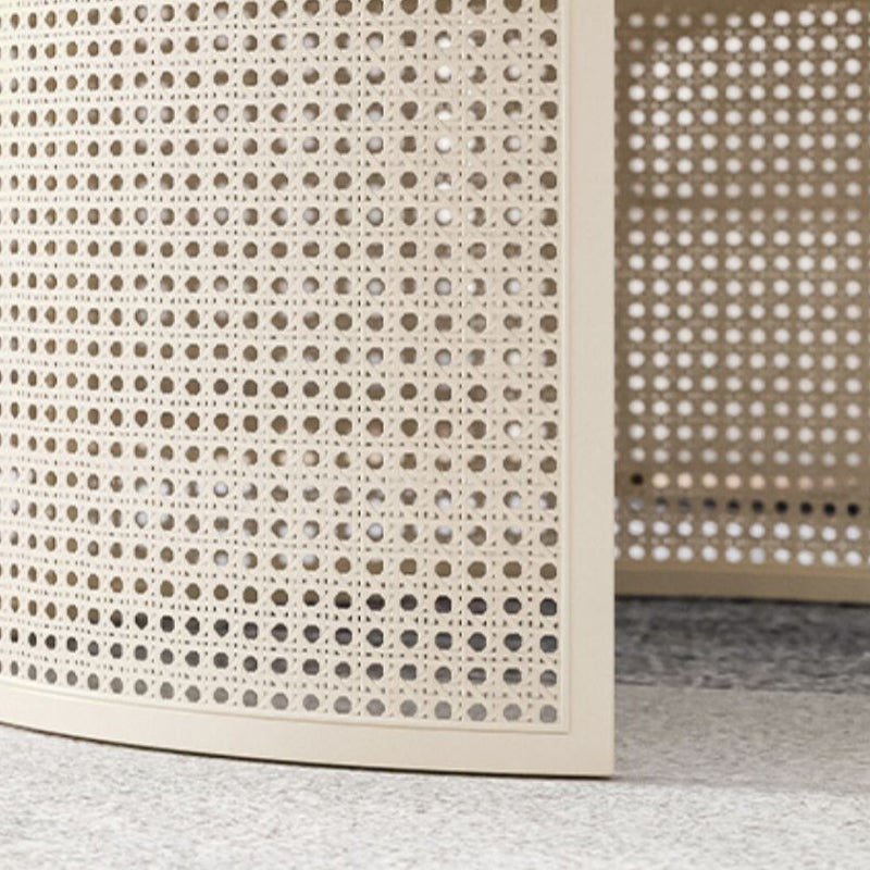 Contemporary Coffee Table White Round Slate Coffee Cocktail Table