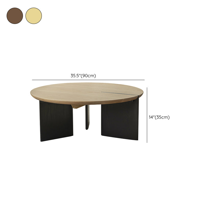 Modern Single Coffee Table No Distressing Solid Wood Round Coffee Table