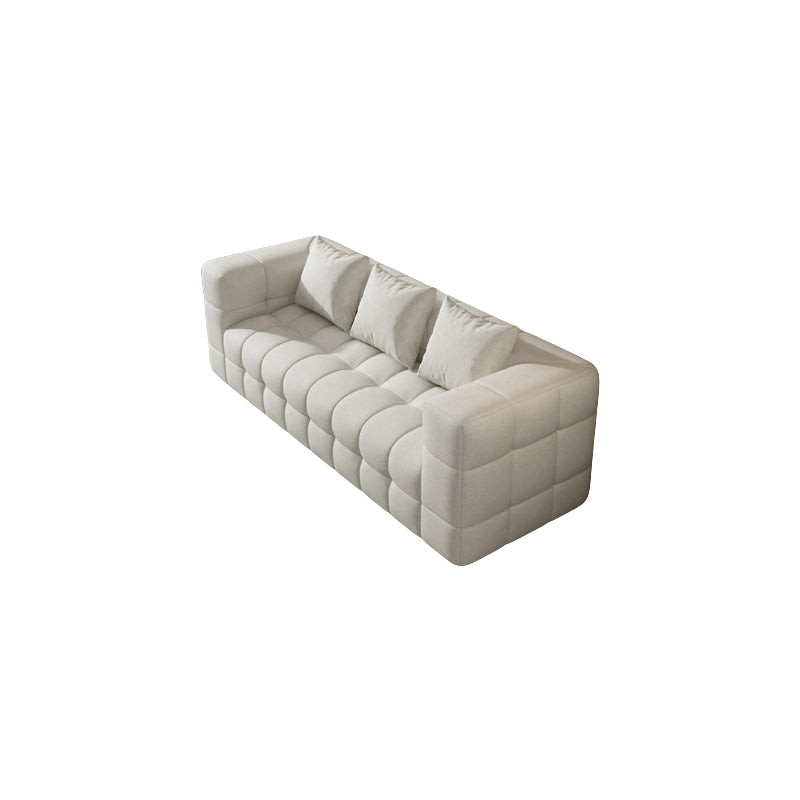 Scandinavian Biscuit Back Sofa Tuxedo Arm Loveseat for Living Room