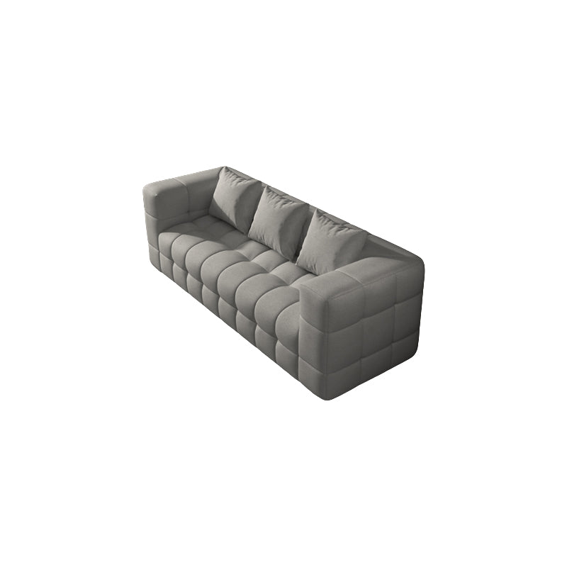 Scandinavian Biscuit Back Sofa Tuxedo Arm Loveseat for Living Room
