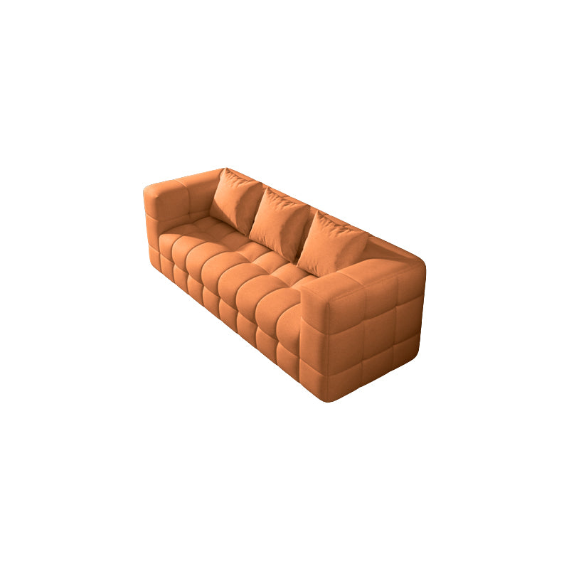 Scandinavian Biscuit Back Sofa Tuxedo Arm Loveseat for Living Room