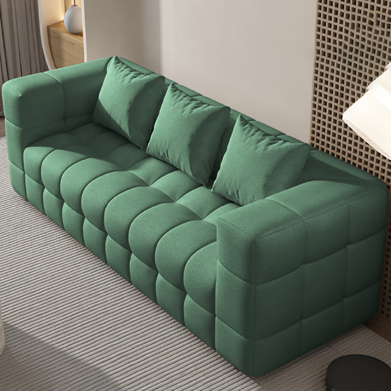 Scandinavian Biscuit Back Sofa Tuxedo Arm Loveseat for Living Room