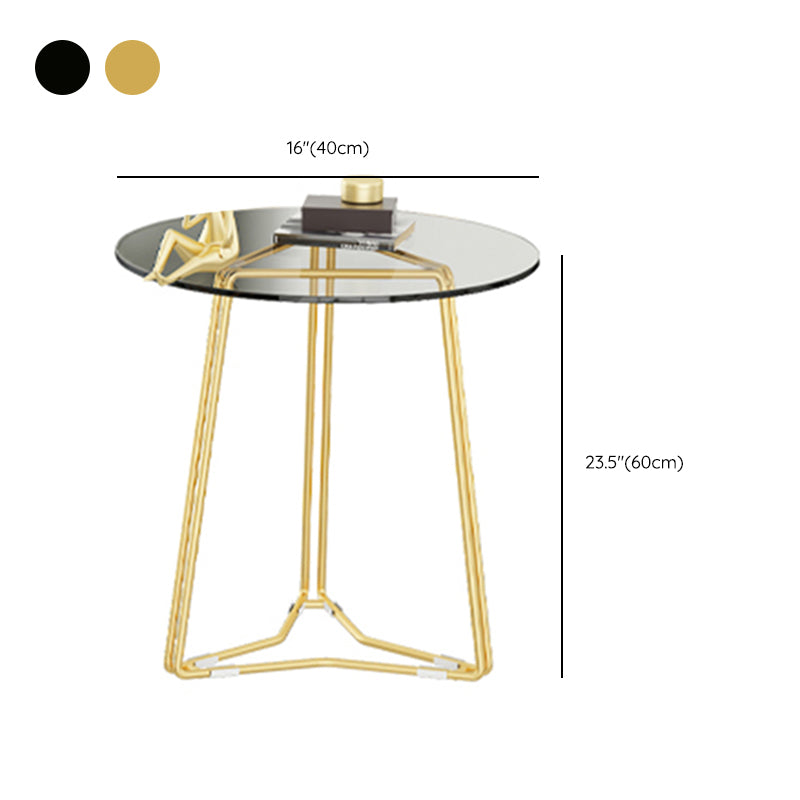 Frame Nesting Coffee Table Set Modern Round Glass Coffee Table