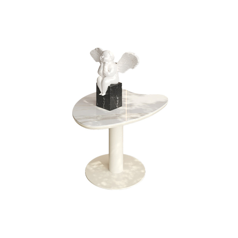 No Distressing Single Coffee Table Slate Free-Form White Coffee Table