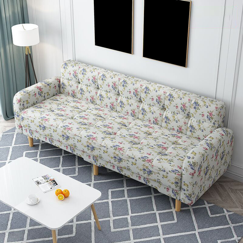 Industrial Living Room Settee Square Arm Biscuit Back Seating