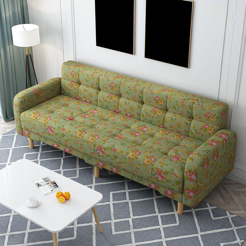 Industrial Living Room Settee Square Arm Biscuit Back Seating