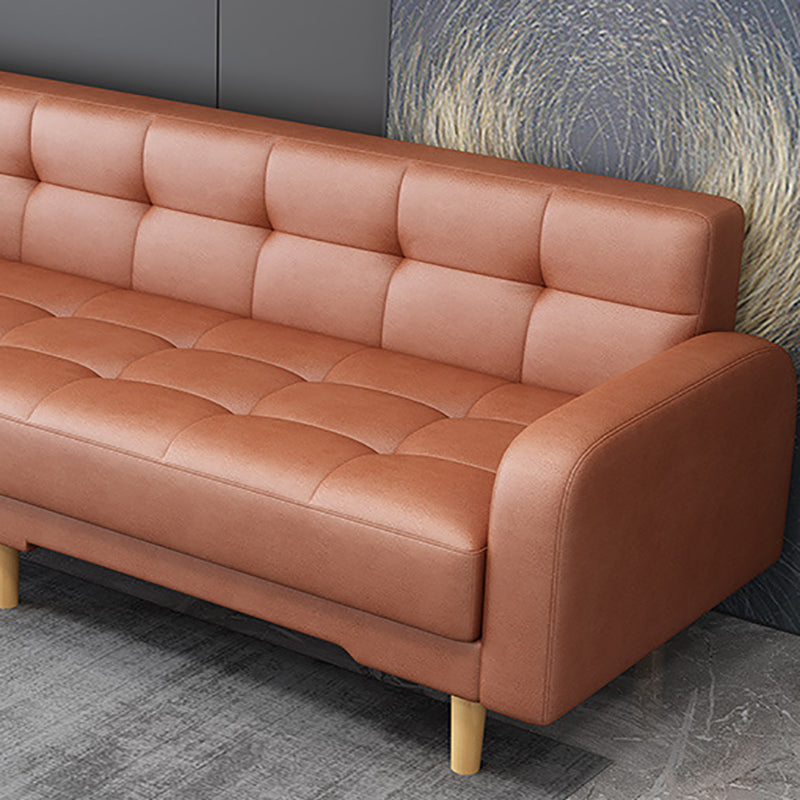 Industrial Living Room Settee Square Arm Biscuit Back Seating