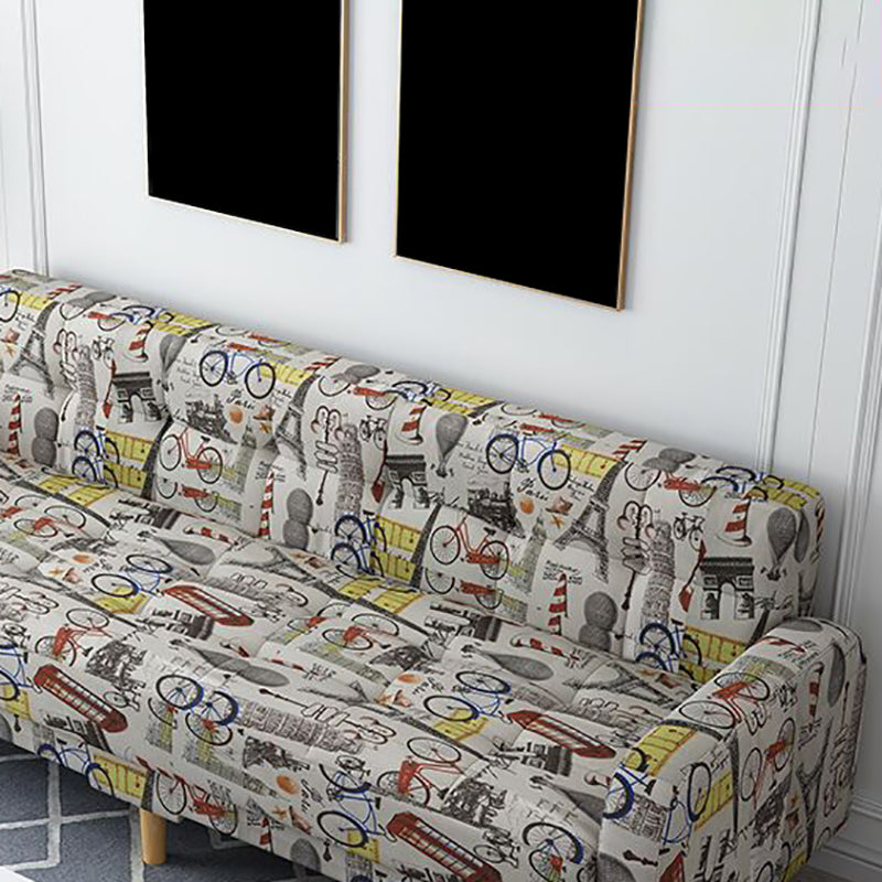 Industrial Living Room Settee Square Arm Biscuit Back Seating