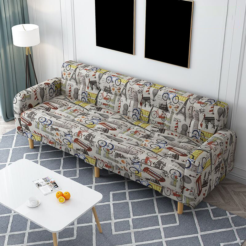 Industrial Living Room Settee Square Arm Biscuit Back Seating
