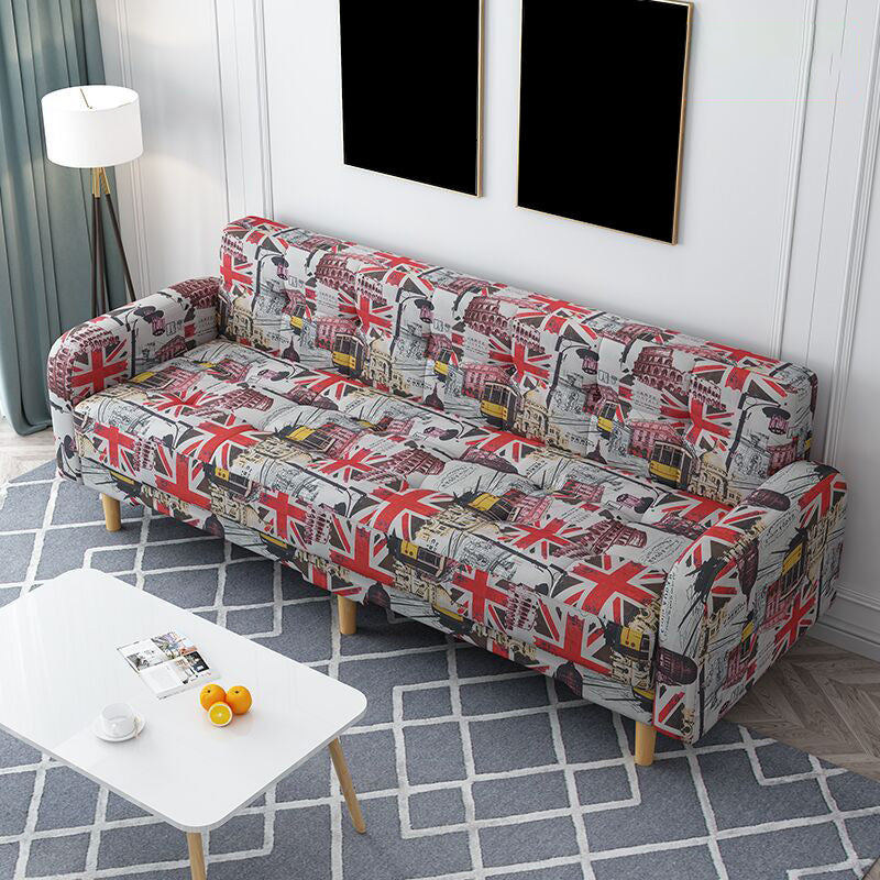 Industrial Living Room Settee Square Arm Biscuit Back Seating