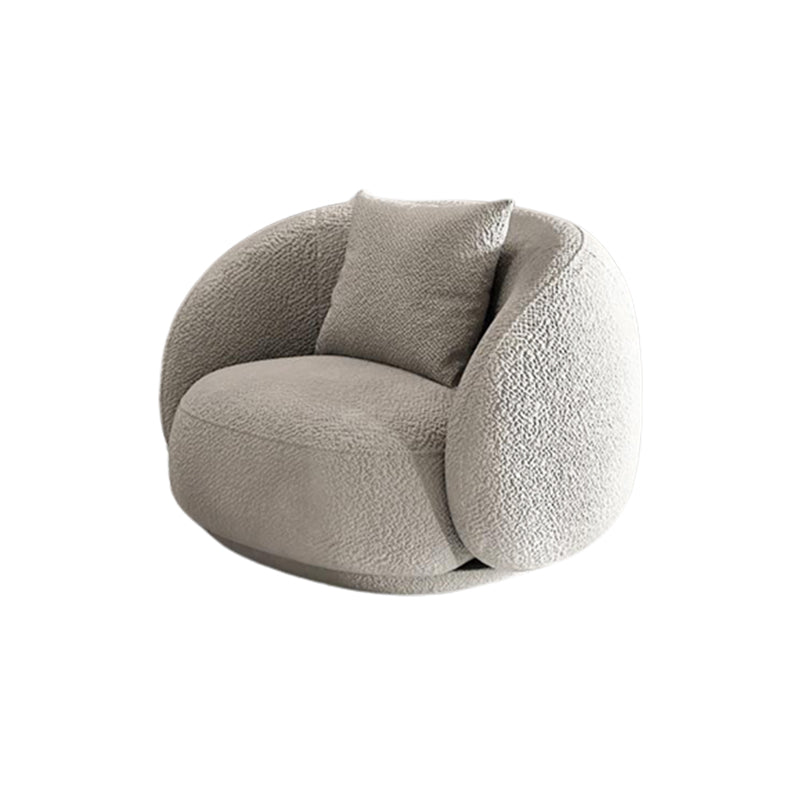 Scandinavian Fabric Cushions Tuxedo Arm Living Room Curved Settee