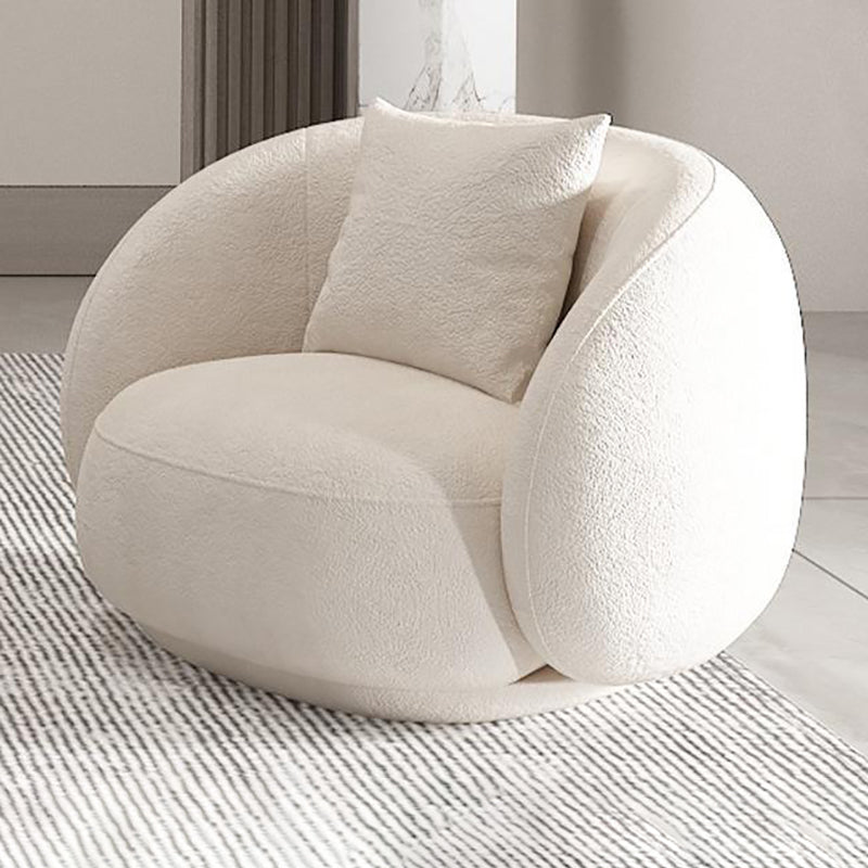 Scandinavian Fabric Cushions Tuxedo Arm Living Room Curved Settee