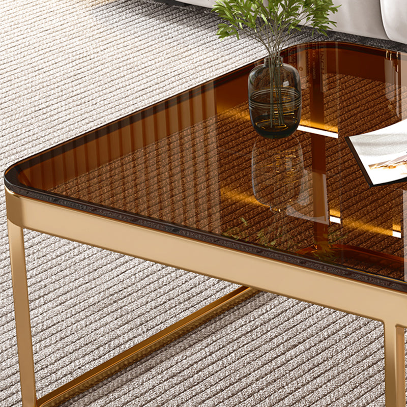 Glam Nesting Coffee Table Set Square Frame Slate Coffee Table