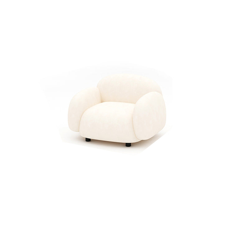 Contemporary Cushions Rolled Arm Living Room Stationary Settee